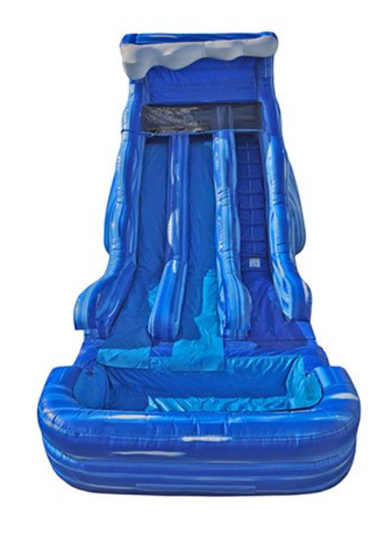 blue wave dual water slide